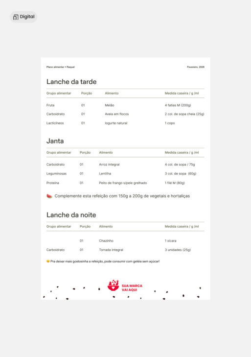 Capa de Plano Alimentar • Melancia Fresh