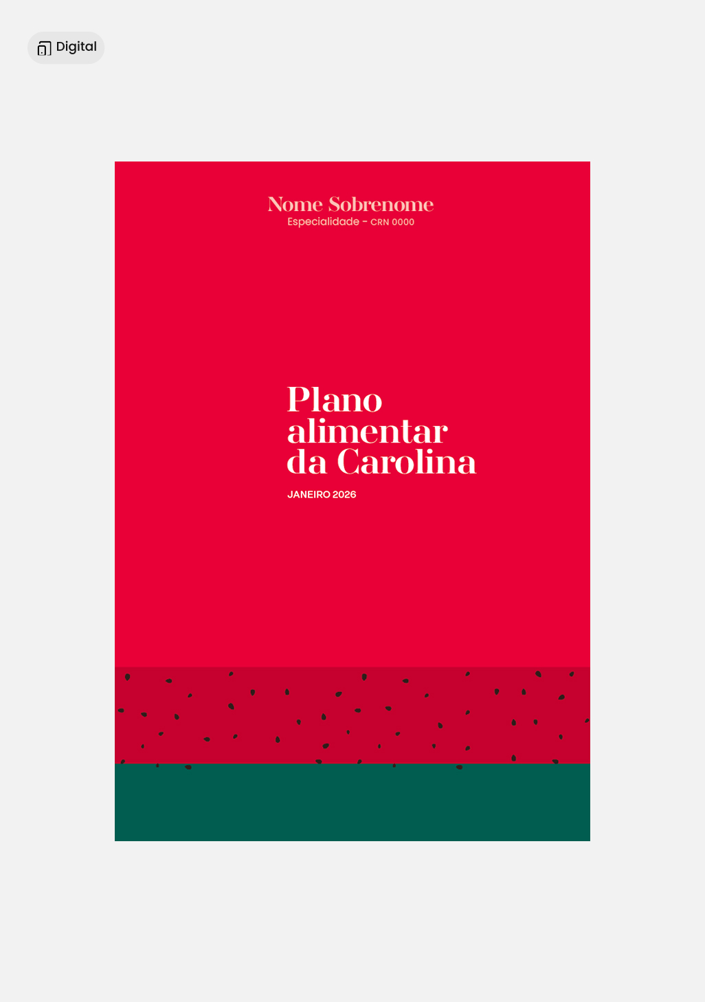Capa de Plano Alimentar • Melancia Fresh